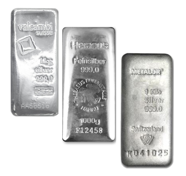 Silver Various Brand Cast Bar -1 Kg